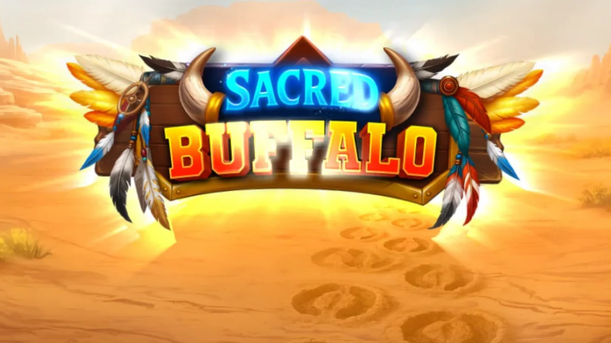 Tampilan visual slot Sacred Buffalo dengan latar belakang dataran Wild West