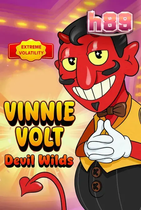 Vinnie Volt: Devil Wilds slot machine interface with cartoon devil theme
